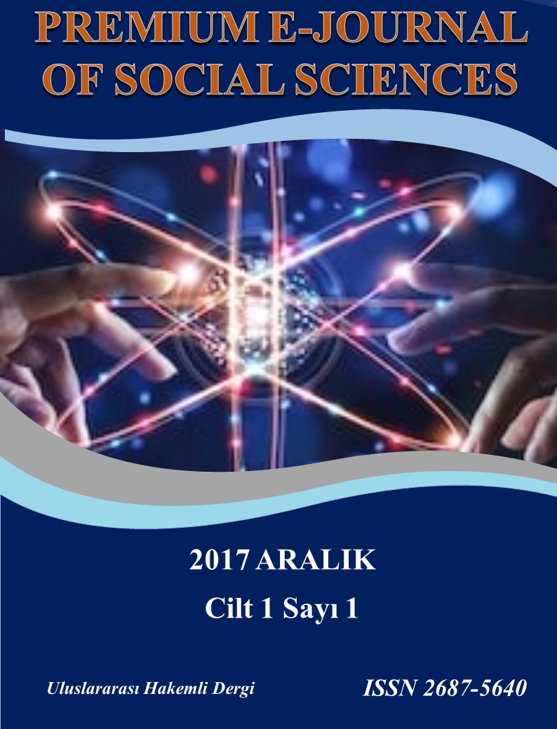 					Cilt 1 Sayı 1 (2017): Premium E-Journal of Social Sciences Gör
				